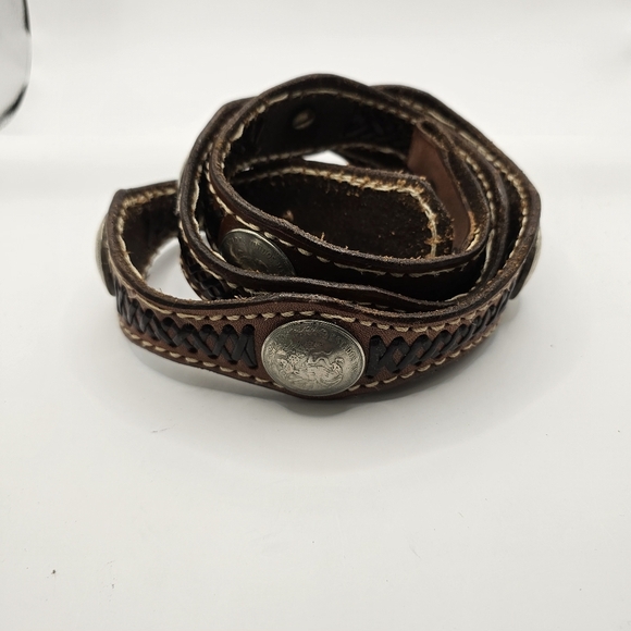 Vintage Leather And Coin Belt - Picture 1 of 10